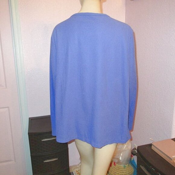 Vtg Disney Eeyore Waffle Knit Top Size 3X Piglet No Pooh Soft Embroidered Therma - Picture 8 of 12